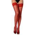 Lace by LJ Fishnet Thigh High Stockings with Rhinestones - Image 9