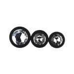 Toosh Silicone Butt Plug Black Set of 3 Clear Stone - Image 6