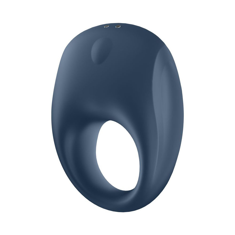 001968x1.jpg Satisfyer App Enabled Strong One Cock Ring Blue - Image 1
