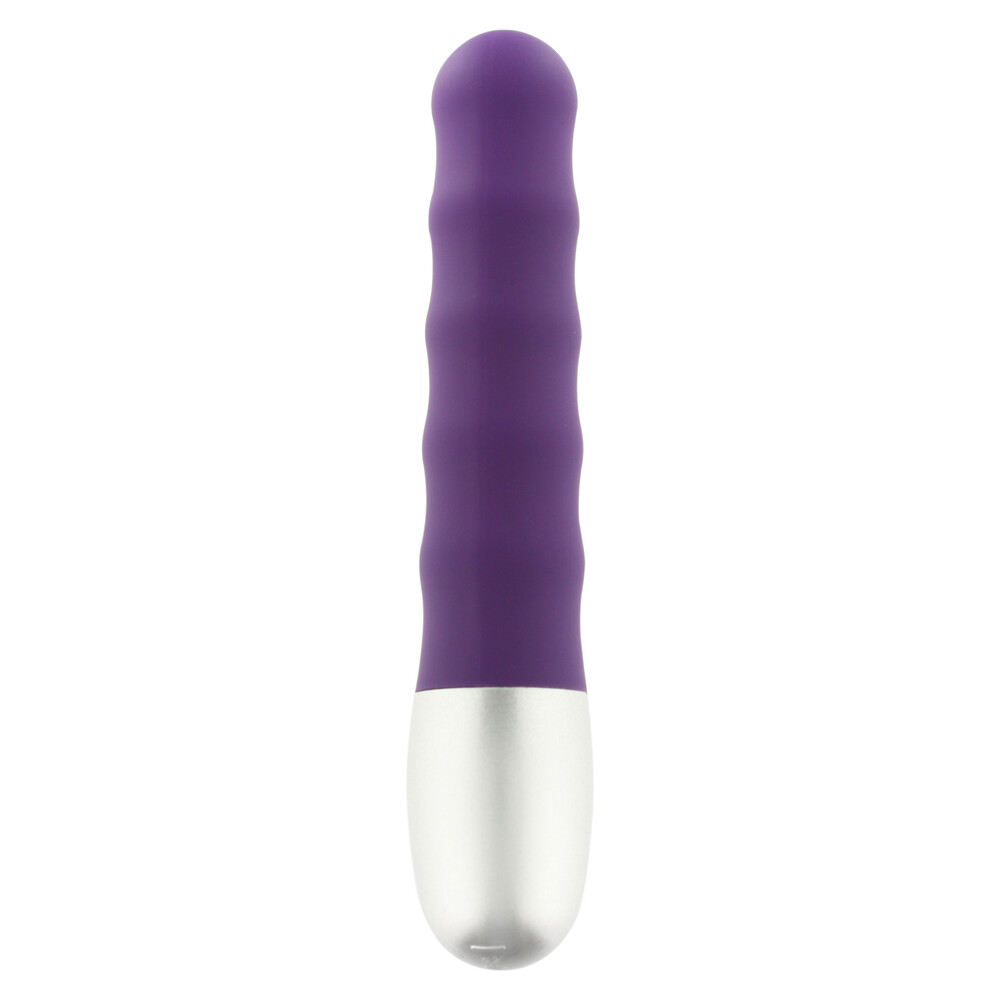 06-055APUx1.jpg Discretion Ribbed Mini Vibrator - Image 1