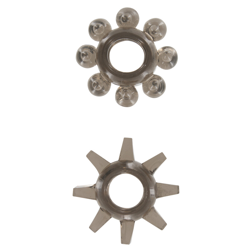 10459GREYx1.jpg ToyJoy Power Stretchy Cock Rings - Image 1