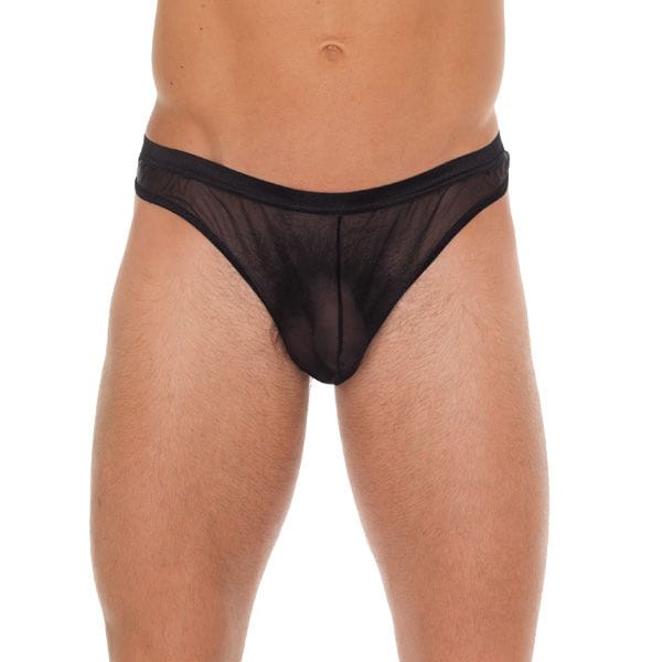 1923x1.jpg Mens Black Mesh GString - Image 1