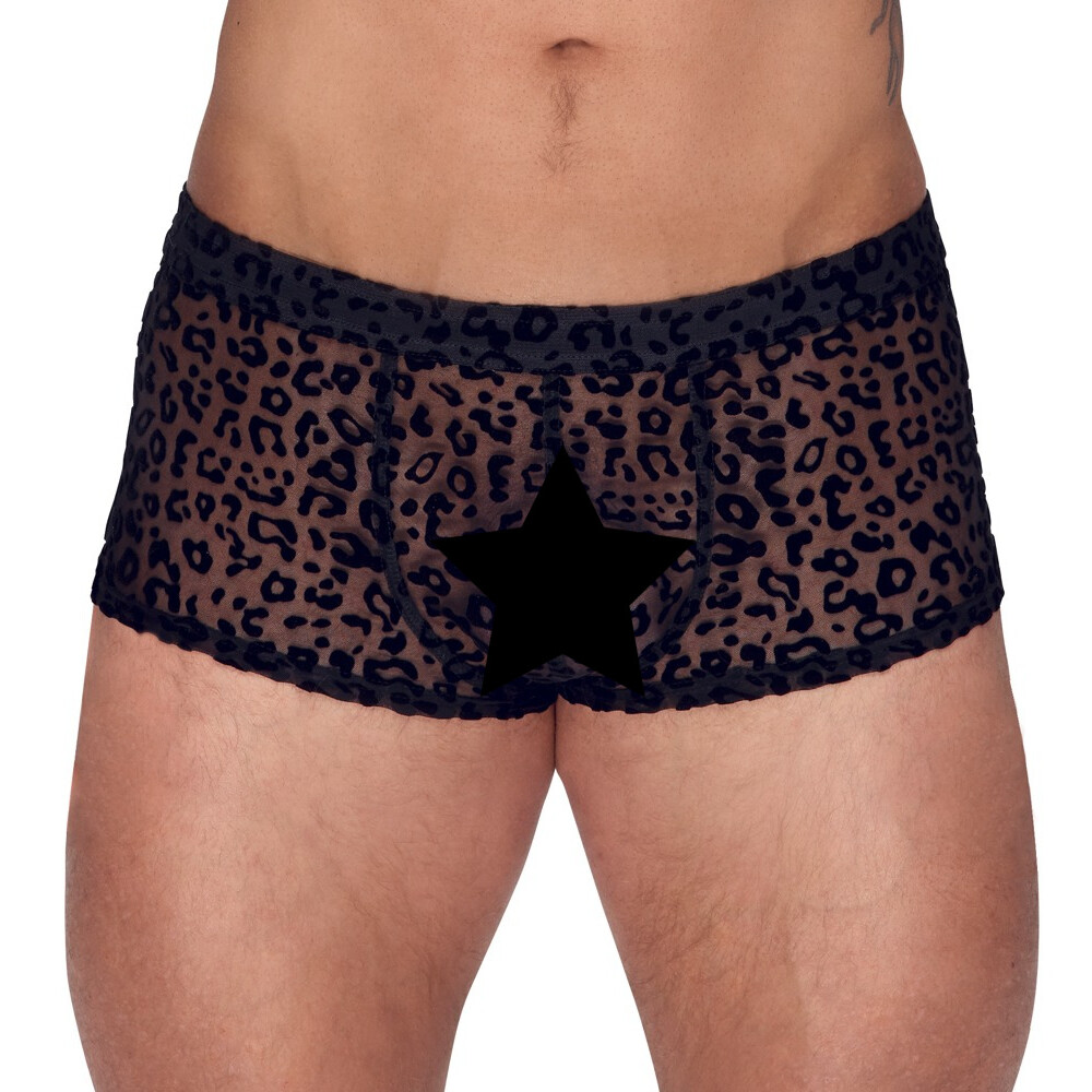 2133253x1.jpg Noir Sheer Animal Print Pants - Image 1
