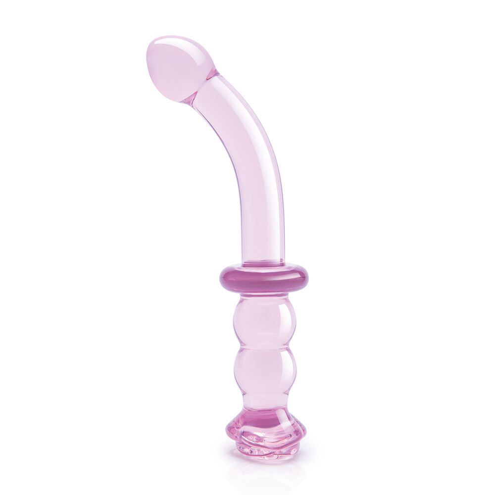 22121x1.jpg Glaze Glass Rosebud GSpot Dildo - Image 1