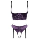 Cottelli Satin Quarter Cup Bra Set - Image 3