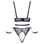 Cottelli Lace and Chain Bondage Crotchless Set - Image 4