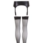 NOXQSE Wet Look Suspender Belt And Stockings - Image 4