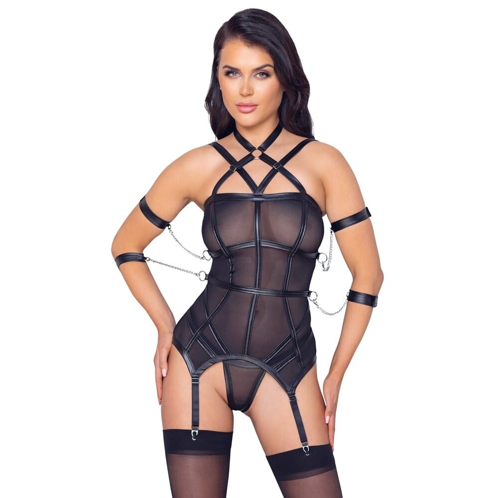 2632977x1.jpg Cottelli Bondage Basque And String - Image 1