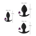 Black Velvet Silicone Three Piece Anal Training Set - Image 4