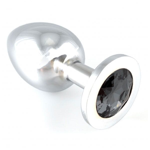 7984x1.jpg Heavy Metal Butt Plug With Black Crystal - Image 1