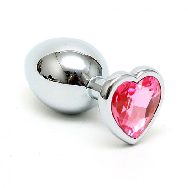 8096x1.jpg Small Butt Plug With Heart Shaped Crystal - Image 1