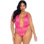 Leg Avenue Floral Lace Teddy and Robe Set - Image 2