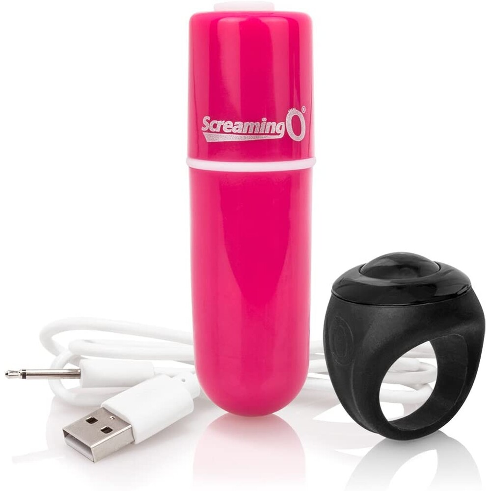 AVR-PK-101x1.jpg Screaming O Charged Vooom Pink Remote Control Bullet Vibe - Image 1