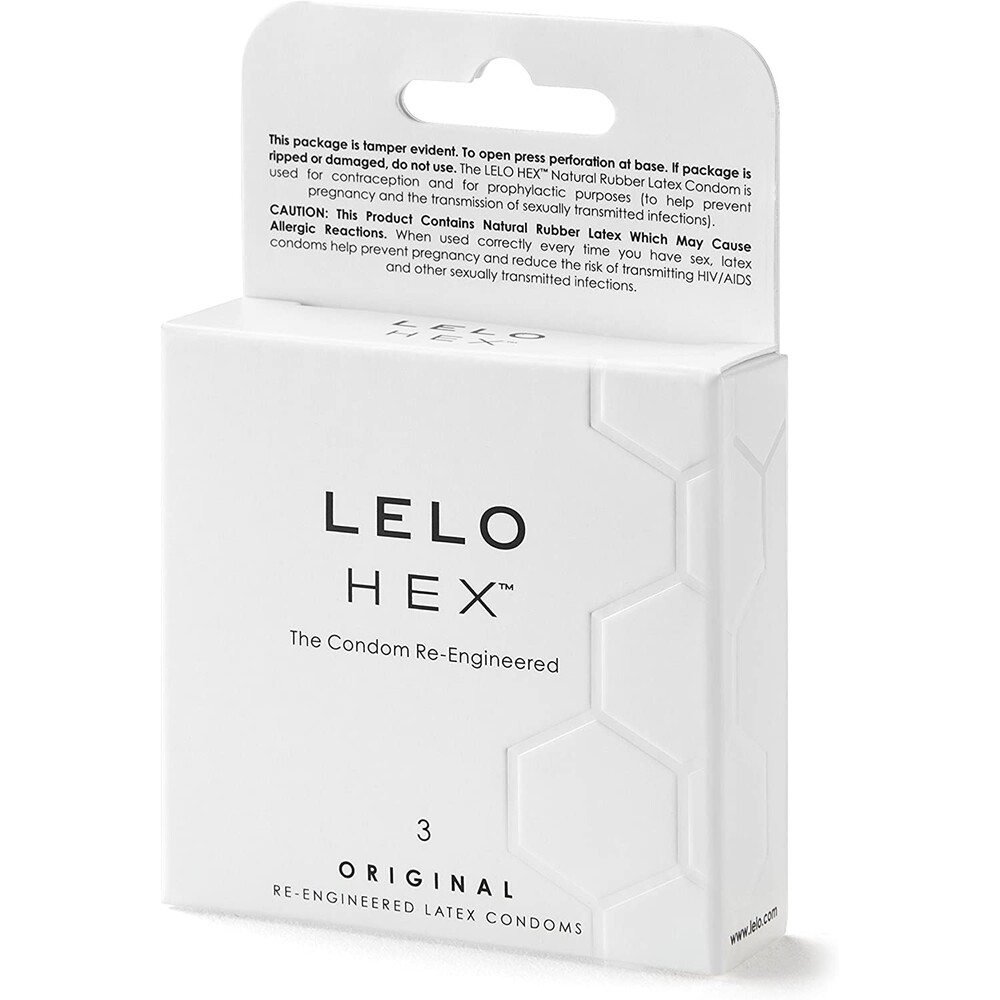 LELO2470x1.jpg Lelo Hex Original Condoms 3 Pack - Image 1