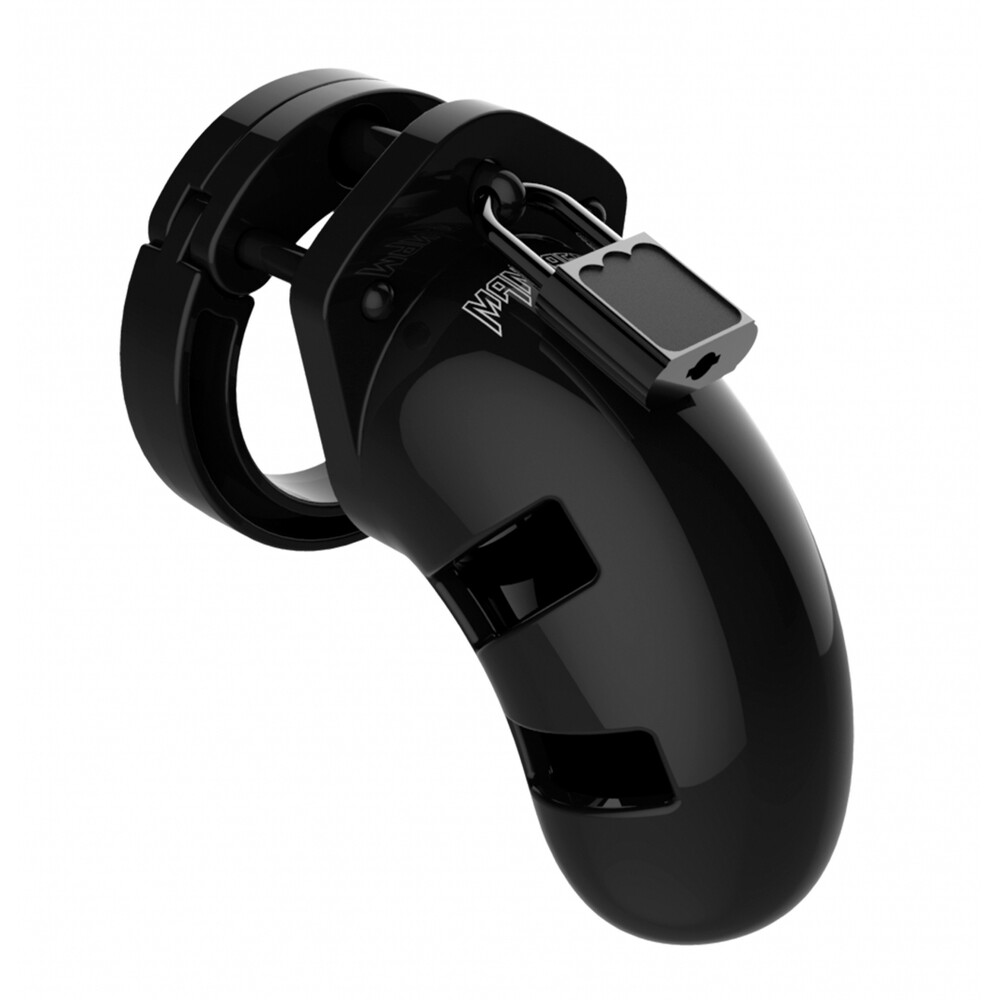 MCG001BLKx1.jpg Man Cage 01 Male 3.5 Inch Black Chastity Cage - Image 1