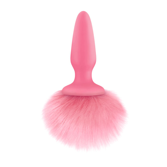 NSN-0510-54x1.jpg Pink Bunny Tail Butt Plug - Image 1