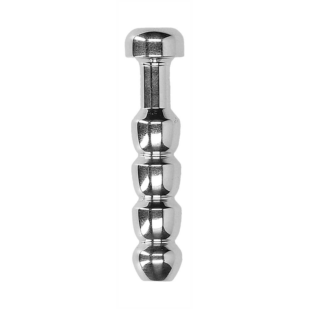 OU612x1.jpg Ouch Urethral Sounding Stainless Steel Ridged Plug - Image 1
