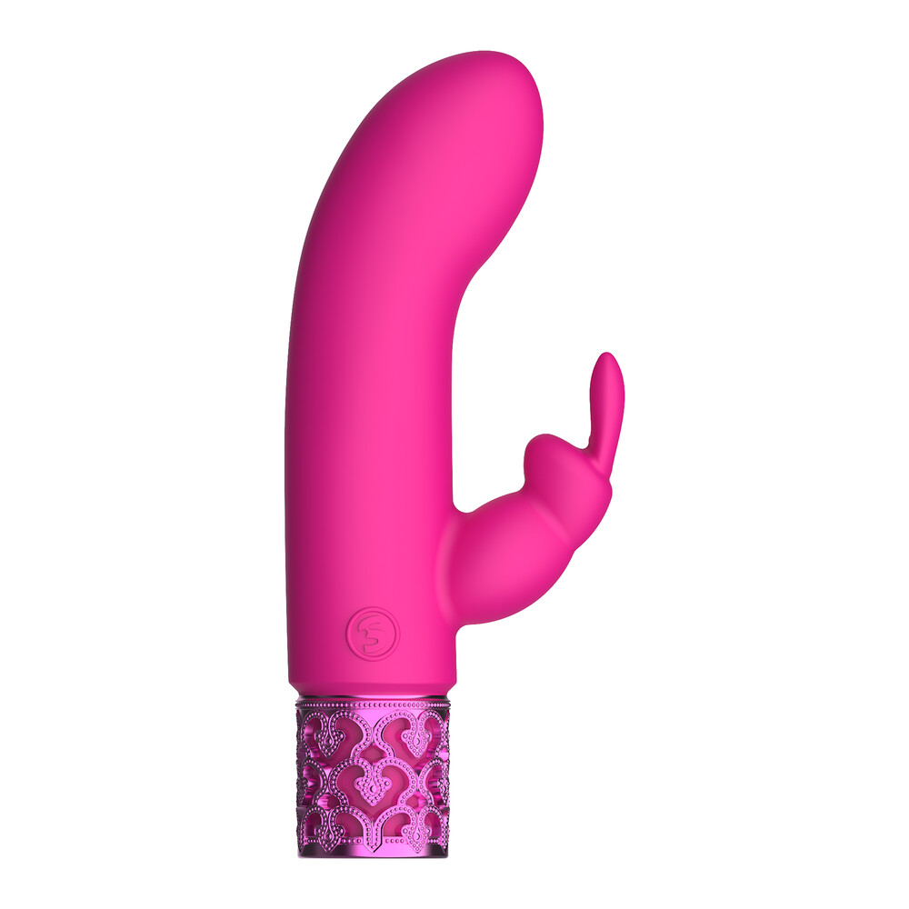 ROY012PNKx1.jpg Royal Gems Dazzling Rechargeable Rabbit Bullet Pink - Image 1
