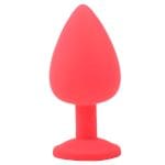 Large Red Jewelled Silicone Butt Plug - Image 2
