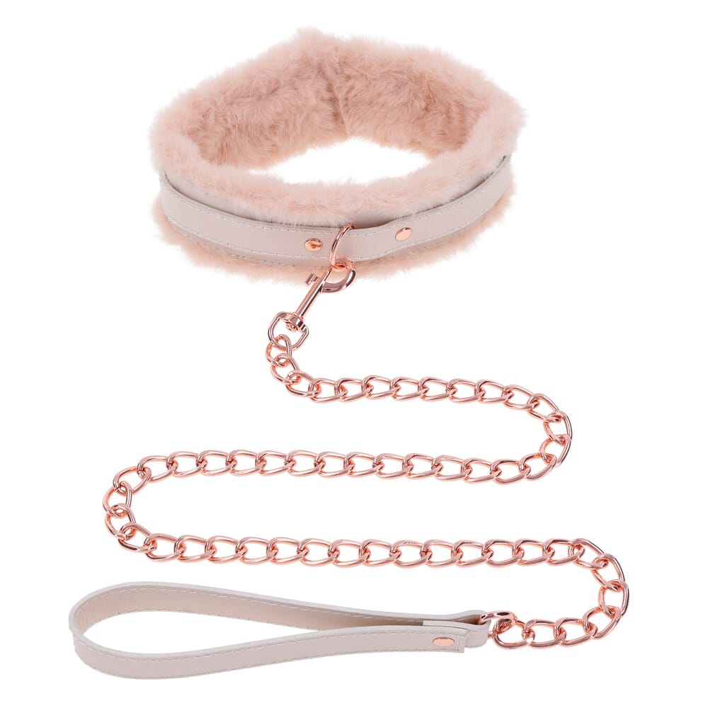SS09962x1.jpg Sex and Mischief Fur Collar and Leash - Image 1