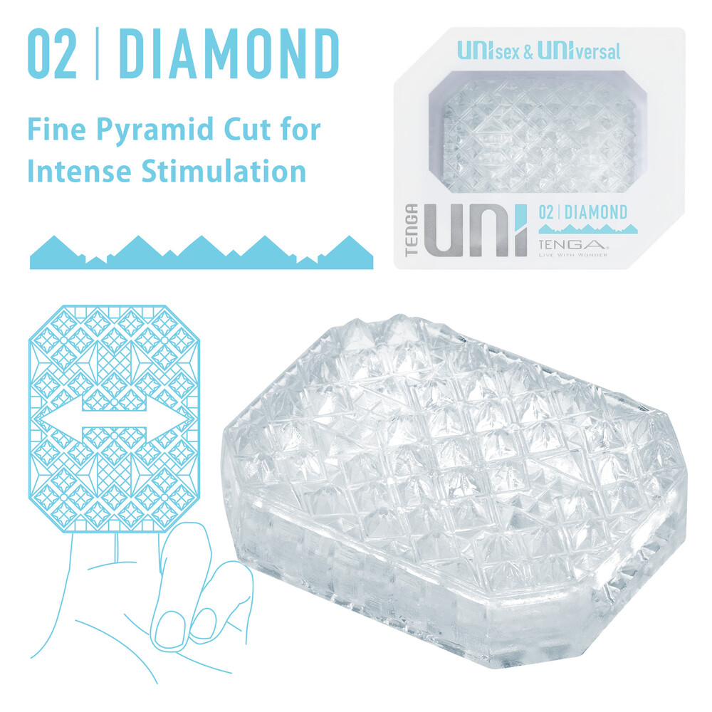 UNI-002x1.jpg Tenga UNI Diamond Sleeve Masturbator - Image 1