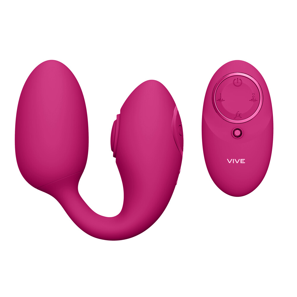VIVE028PNKx1.jpg Vive Aika Pulse Wave And Vibrating Love Egg Pink - Image 1