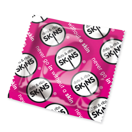 skdrx1.jpg Skins Condoms Dots And Ribs x50 (Pink) - Image 1